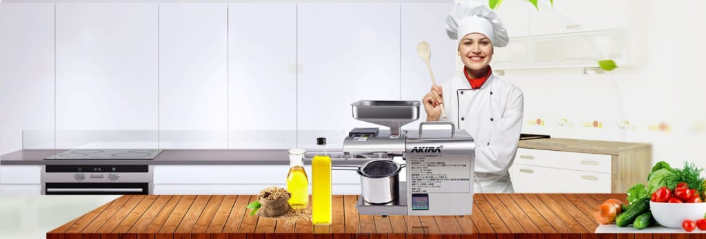 Tư vấn mua máy ép dầu thực vật mini và công nghiệp chi tiết nhất may ep dau nhat ban akira kieu dang sang trong