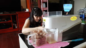 may ep dau thuc vat mini ho gia dinh