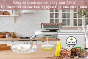 Máy ép dầu JIPLAIS TLI888A công suất ép từ 5-7,5 kg/giờ Máy ép được dầu từ các loại nguyên liệu khô và cứng