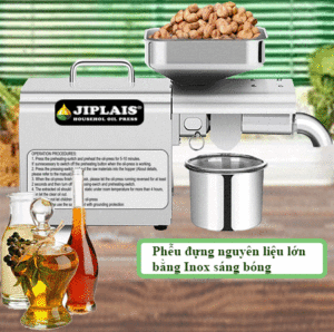 Máy ép dầu JIPLAIS TLI801N công suất ép từ 3-5 kg/giờ máy-ép-dầu-có-phếu-nguyên-liệu-lớn
