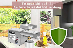 Máy ép dầu JIPLAIS TLI888A công suất ép từ 5-7,5 kg/giờ tiêu chuẩn an toàn của máy ép dầu jiplais rất cao